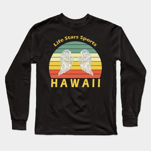 Hawaii Retro Long Sleeve T-Shirt by Tribun Dash